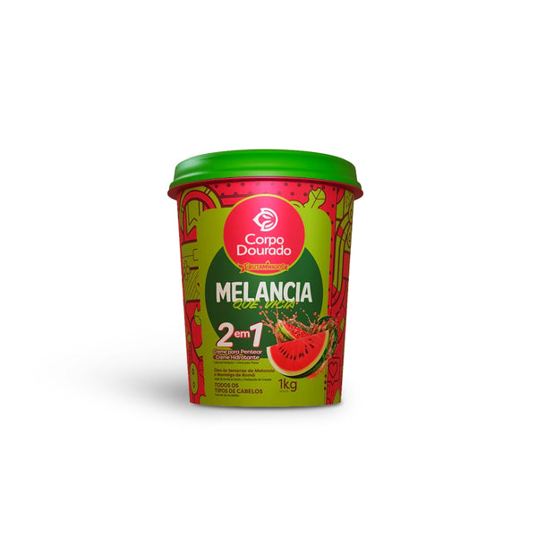 Corpo Dourado Watermelon Cream for all hair types 1 in 2 with watermelon seed oil extract