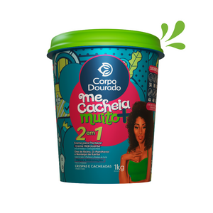 Corpo Dourado Cream Me Cachia Muito Blue Curly Plus 1 in 2 with Castor Oil and Shea Butter Extract