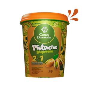 Corpo Dourado Pistachio Cream for all hair types with pistachio butter extract and flaxseed oil