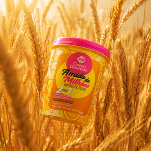 Corpo Dourado Amido de Mellose Cream for all hair types 1 in 2 with corn starch extract and wheat protein
