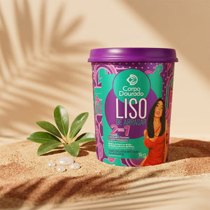 Corbo Dorado Liso de Arasar 1 in 2 Cream Softs Hair with Vitamin B7 Extract and Bamboo Sprouts