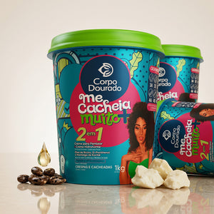 Corpo Dourado Cream Me Cachia Muito Blue Curly Plus 1 in 2 with Castor Oil and Shea Butter Extract
